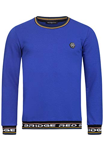 Redbridge Suéter de Algodón Jersey para Hombres Colored Stripes RB Azul S