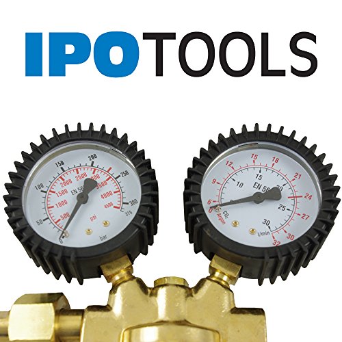 Reductor de presión IPOTOOLS Regulador de presión para equipos de soldadura de argón/CO2 gas inerte a MIG/MAG