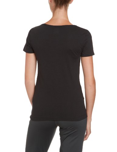 Reebok - Camiseta para Mujer, tamaño S, Color Negro/Gravel