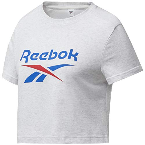 Reebok CL F Big Logo tee Camiseta, Mujer, whtmel, M