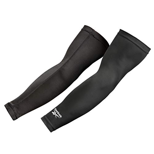 Reebok Mangas de brazo de compresión, Adultos Unisex, Negro, L-30-35 cm