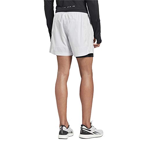 Reebok RE 2-1 Short Pantalón Corto, Hombre, porcel, L