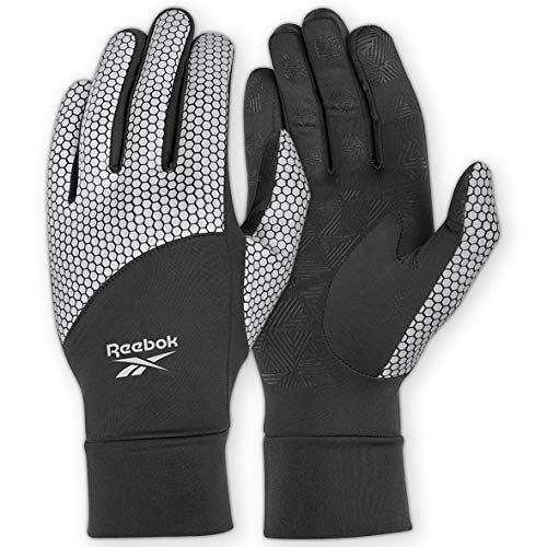 Reebok RRGL-12251 Guantes para Correr, Adultos Unisex, Gris, M-19-20 cm (Alrededor de la Palma)