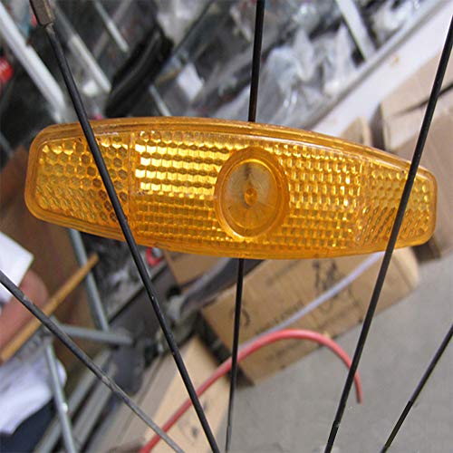 Reflector de radios de 6 Piezas, Reflector de radios de Bicicleta anticaída, Foco de Ojo de Gato con Clip de Acero Adecuado para Bicicletas comunes, Bicicletas de montaña y Otros vehículos