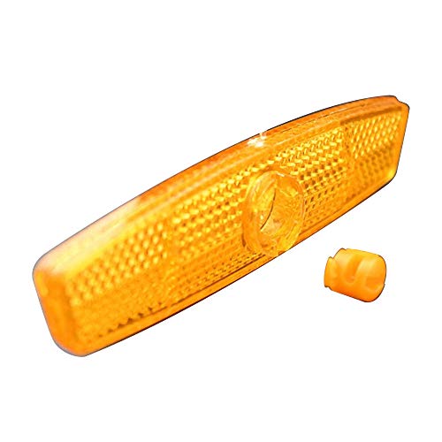 Reflector de radios de 6 Piezas, Reflector de radios de Bicicleta anticaída, Foco de Ojo de Gato con Clip de Acero Adecuado para Bicicletas comunes, Bicicletas de montaña y Otros vehículos
