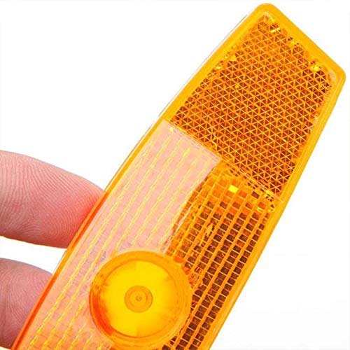Reflector de radios de 6 Piezas, Reflector de radios de Bicicleta anticaída, Foco de Ojo de Gato con Clip de Acero Adecuado para Bicicletas comunes, Bicicletas de montaña y Otros vehículos