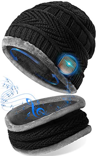 Regalos Hombre Originales Gorro Bluetooth - Ideas Regalo Hombre Adolescentes Amigo Invisible Regalos Papa Novio Navidad, Gorro con Auriculares Bluetooth Invierno Deporte para Musica Correr Senderismo