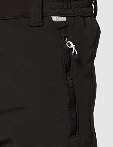 Regatta Geo Softshell II Pantalón Tejido elástico Isotex Impermeable y Transpirable Trousers, Hombre, Black, 33"