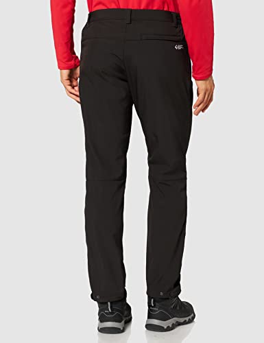 Regatta Geo Softshell II Pantalón Tejido elástico Isotex Impermeable y Transpirable Trousers, Hombre, Black, 33"