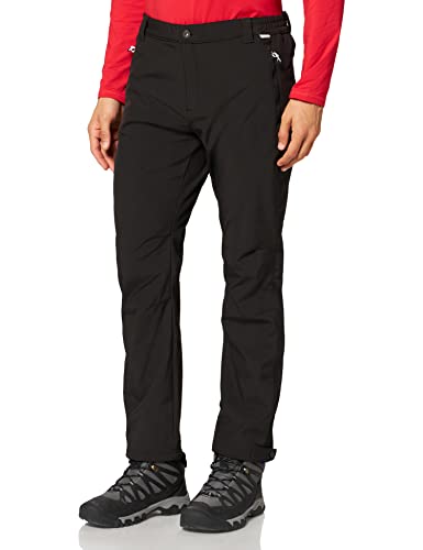 Regatta Geo Softshell II Pantalón Tejido elástico Isotex Impermeable y Transpirable Trousers, Hombre, Black, 33"