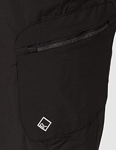 Regatta Highton Pantalón Isoflex Tejido elástico Activo y Impermeable Trousers, Hombre, Black, 34"