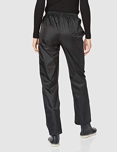Regatta Pantalones Packaway Impermeable, Transpirable y Ligero Overtrousers, Mujer, Black, XL