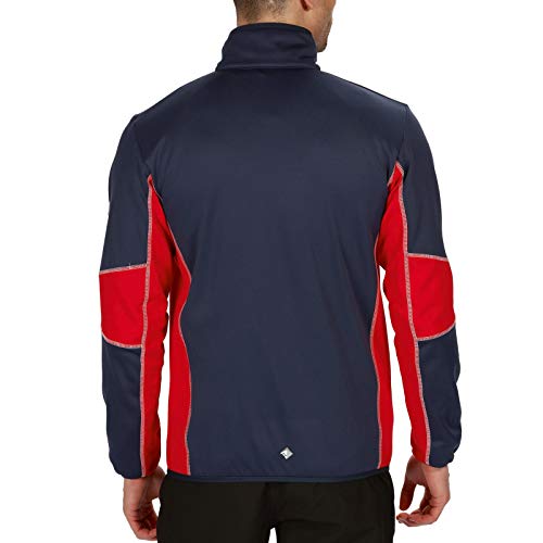 Regatta Yare III Chaqueta softshell elástica con bolsillos con cremallera Soft shell, Hombre, True Red/Nightfall Navy, XXXL