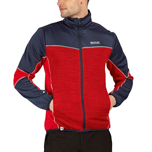 Regatta Yare III Chaqueta softshell elástica con bolsillos con cremallera Soft shell, Hombre, True Red/Nightfall Navy, XXXL