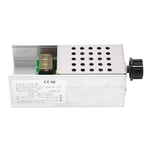 Regulador electrónico de voltaje AC 220V SCR Controlador de velocidad del motor 6000W Controlador de temperatura de velocidad del motor de alta potencia Regulador de voltaje Tablero de atenuación