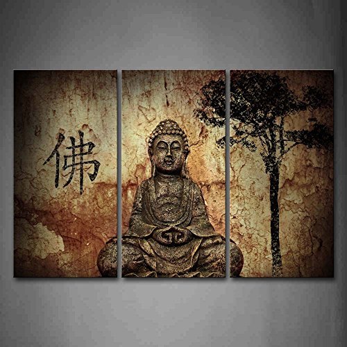 Religion Buddha In Grotto with Chinese Fo Wall Art Painting Pictures Print On Canvas Religion The Picture For Home Modern Decoration