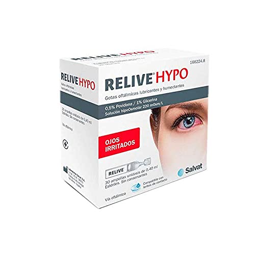 RELIVE HYPO - Gotas oftalmicas, lubricantes y humectantes, 30x0,40 ml