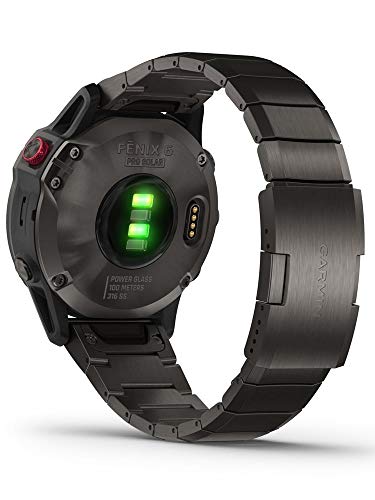 Reloj Garmin fnix 6 Pro Solar con Titanio Revestido de DLC en Gris y música, 010-02410-23.