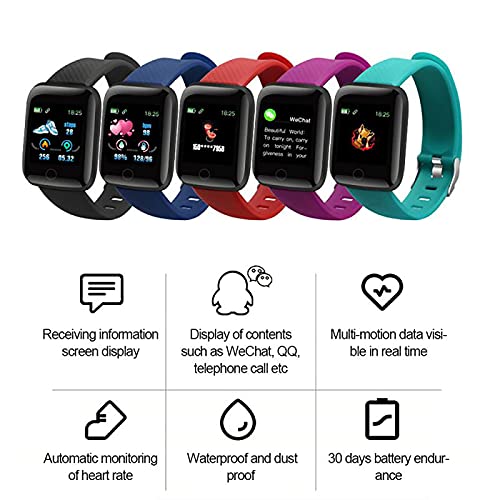 Reloj inteligente, rastreador de actividad física con pantalla táctil completa de 1,69 "para niños, niñas, niños y adolescentes, reloj contador de pasos de calorías a prueba de agua IP68 con reloj des