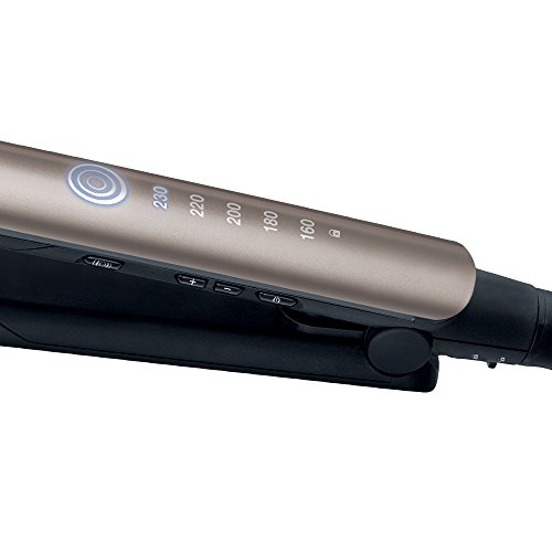 Remington Plancha de Pelo Profesional Keratin Therapy Pro - Cerámica, Queratina, Aceite Almendras, Digital, 5 Ajustes Temperatura, Bronce - S8590