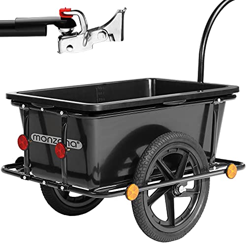Remolque de bicicleta con 90 litros de capacidad (plástico, Incluye Enganche)