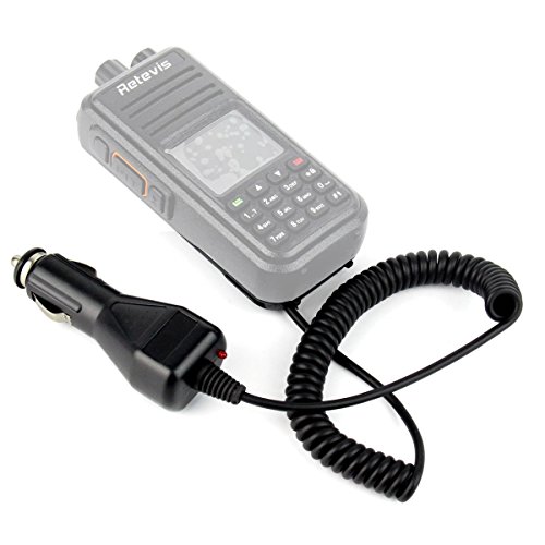 Retevis Batería Eliminator Cargador de Coche 2000mAh 12-24V Compatible con Walkie Talkie Retevis RT3 RT3S TYT MD-380 DMR Walkie Talkie Digital (1 Pc)