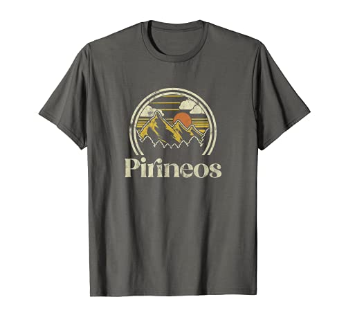 Retro Pirineos Montañas Senderismo Vacacionistas Montañas Camiseta