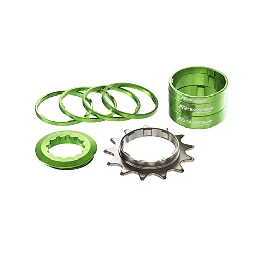 Reverse Single Speed - Kit de herramientas para monomarcha (13 dientes), color verde