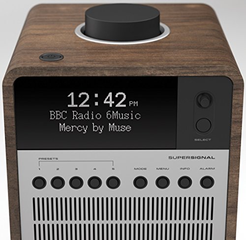 Revo Super Señal Dab +/Dab/FM Radio Incluye Fuente walnuß-Silber