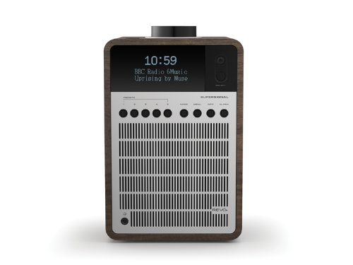 Revo Super Señal Dab +/Dab/FM Radio Incluye Fuente walnuß-Silber