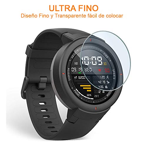 REY Protector de Pantalla para Garmin Forerunner 35 - Forerunner 30, Cristal Vidrio Templado Premium