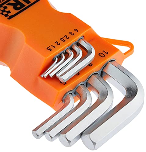 RH 170610 Llaves Allen, con Extremos hexagonales y Cabeza de Bola. De 1,5 a 10 mm, 0 V, Set de 9 Piezas