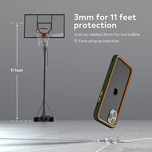 RhinoShield Funda Bumper Compatible con [iPhone 12 Pro MAX] | CrashGuard NX - Carcasa con Tecnología de Absorción de Golpes - Resistente a Impactos de más de 3.5 Metros - Amarillo