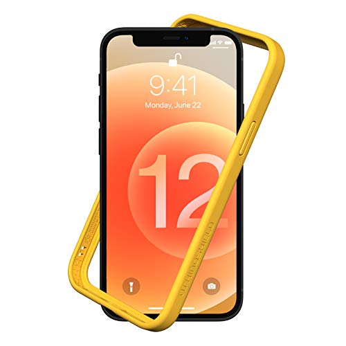 RhinoShield Funda Bumper Compatible con [iPhone 12 Pro MAX] | CrashGuard NX - Carcasa con Tecnología de Absorción de Golpes - Resistente a Impactos de más de 3.5 Metros - Amarillo