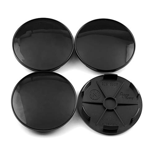 Rhinotuning 4 tapas de buje de 68 mm para accesorios universales de coche, color negro
