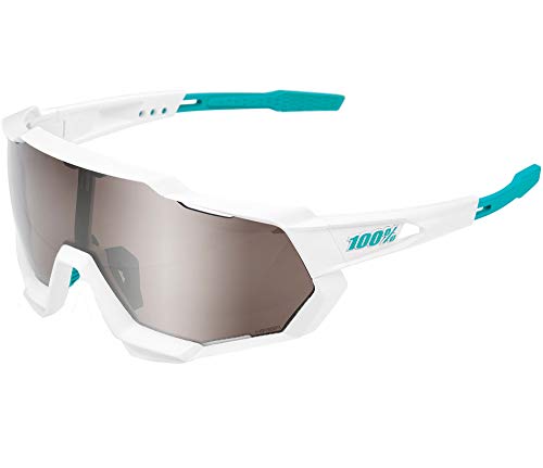 Ride100percent SPEEDTRAP-Bora Hans Grohe Team White-Hiper Silver Mirror Lens, Adultos Unisex, Blanco, ESTANDAR