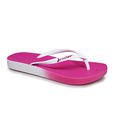 Rider Brasil Rio - Chanclas para mujer (talla 39), color rosa y blanco