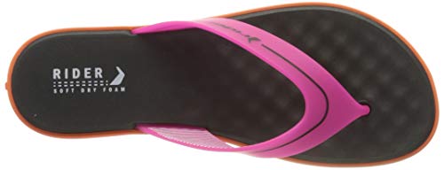 Rider Delta Fem, Chanclas Mujer, Multicolor Naranja y Rosa 9288 0, 38 EU