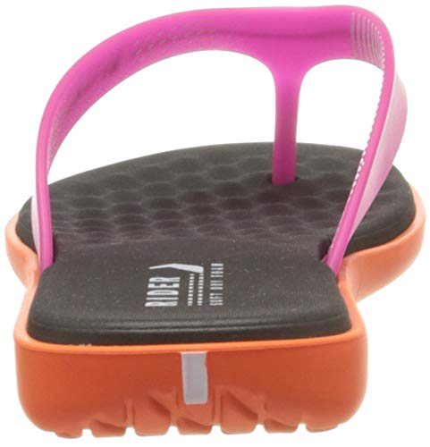 Rider Delta Fem, Chanclas Mujer, Multicolor Naranja y Rosa 9288 0, 38 EU