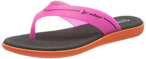 Rider Delta Fem, Chanclas Mujer, Multicolor Naranja y Rosa 9288 0, 38 EU