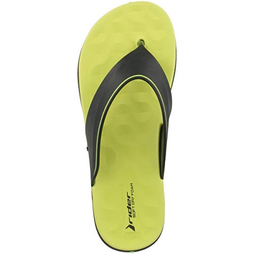 Rider Infinity IV Thong Ad, Chanclas Hombre, Color Negro y Verde, 43 EU