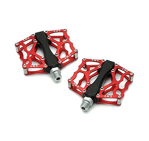 Ridewill Bike Paire Flat Spider Pédales BMX Freeride alu CNC Rouge (Pédales BMX Freeride)/pair Flat Pedals Spider BMX Freeride alu CNC Red (BMX Freeride Pedals)