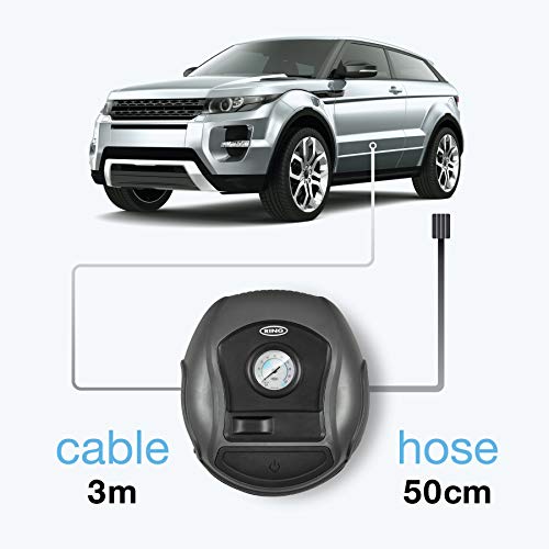 Ring RTC100 Inflador de neumáticos analógico, Sin luz LED