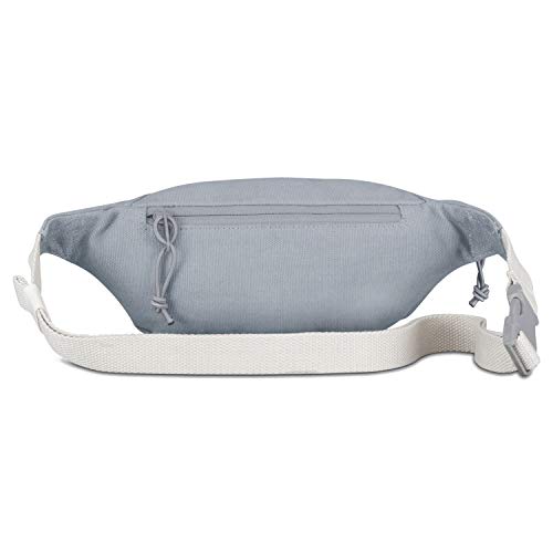 Riñonera Hombre y Mujer Gris - JOHNNY URBAN Toni Ropa Mujer Bandoleras Hombre - Bolso de Tela para Festivales, Deportes y Viaje - Bolsa de Cintura Algodón Hipster - Repelente al Agua