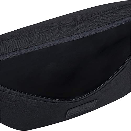 Riñonera Hombre y Mujer Negro - JOHNNY URBAN Erik Riñoneras Hip Bag Hecha de Botellas Pet Recicladas para Festivales y Deportes - Bolsa de Cintura Hipster Fanny Pack Bolso de Viaje Repelente al Agua