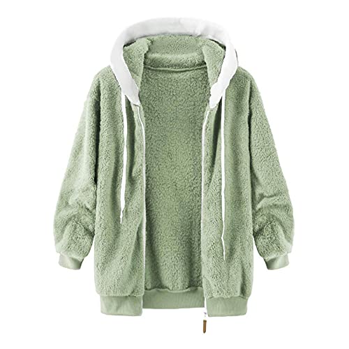 riou Mujer Sudadera con Capucha Chaqueta Jersey Talla Grande Hoodie Suave y Confortable Suelto Empalme de Rayas Manga Larga Suéter Cálido Pullover Otoño Invierno