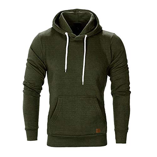 riou ¡Oferta Sudaderas con Capucha para Hombre Cosy Chaqueta Deportiva Sudadera con Cremallera Completa Ecosmart Hoodie Casual Jerséis Top Blouse ¡Caliente! (Army Greem, M)