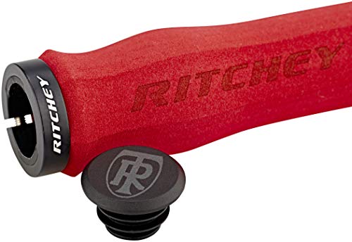 Ritchey WCS Ergo-Puños para Manillar de Bicicleta, Color Rojo 130 mm