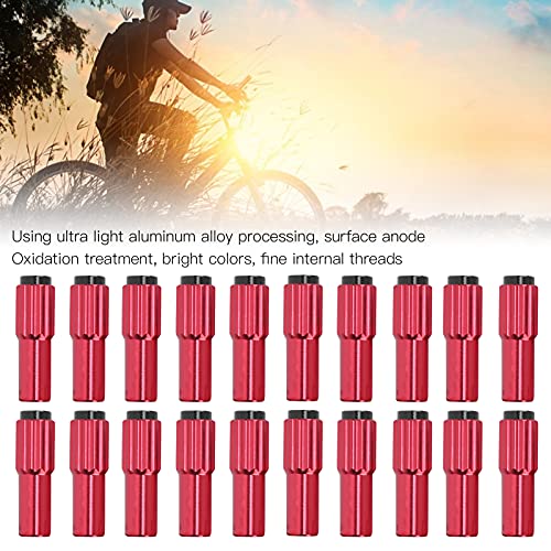 RiToEasysports 20 Piezas de Tornillo de Cable de Bicicleta, Tornillo de Cambio de Marchas de Bicicleta, Conector de Cambio de Marchas de Cable de Freno para Bicicleta de Carretera de montaña(Rojo)