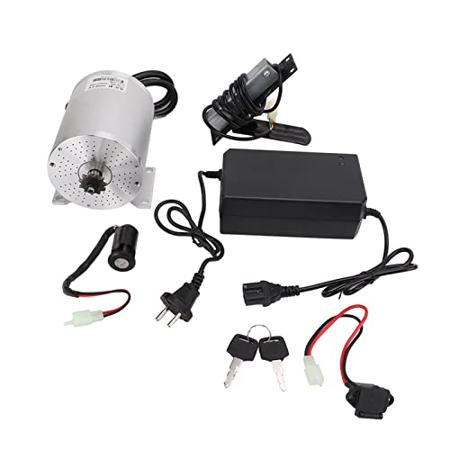 RiToEasysports 48V 2000W Kit De Motor De CC Sin Escobillas Eléctrico Kit De Controlador Sin Escobillas De Bicicleta Eléctrica con Cargador De Motor